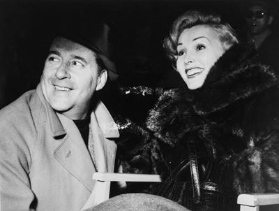 Roberto Rossellini e Tza Tza Gabor in 'Viaggio in Italia', stampa vintage alla gelatina ai sali d...