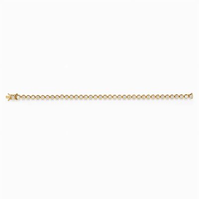 Bracciale Tennis in Oro 18k e Diamanti, 1980 Circa