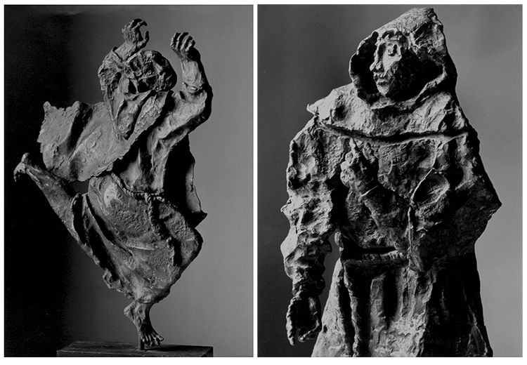Ugo Mulas - Coppia di stampe in bianco e nero dedicata alle sculture di Augusto Perez