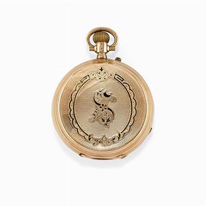 A 14K gold anonymous pocket watch