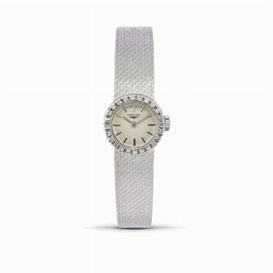 A 18K white gold and diamonds Longines lady's wristwatch