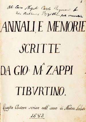 Giovanni Maria Zappi - Annali e Memorie