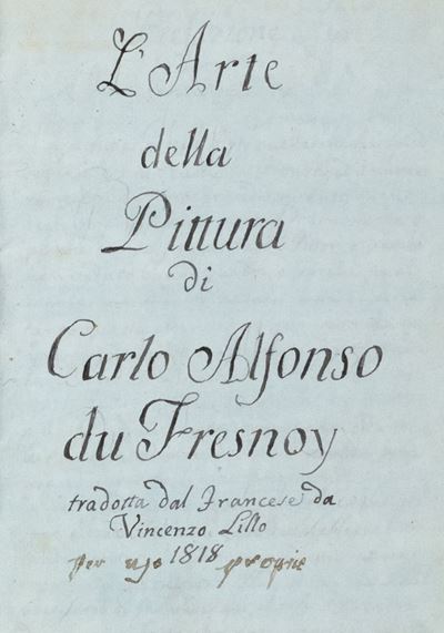 L'arte della Pittura....tradotta dal Francese da Vincenzo Lillo