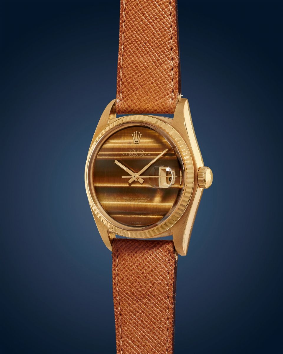 Rolex - Datejust 1601 con quadrante in occhio di tigre, anni '70