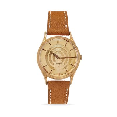 Orologio Deluxe, anni '50, cassa rotonda in oro rosa 18k