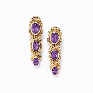 Orecchini in oro 9k e ametiste