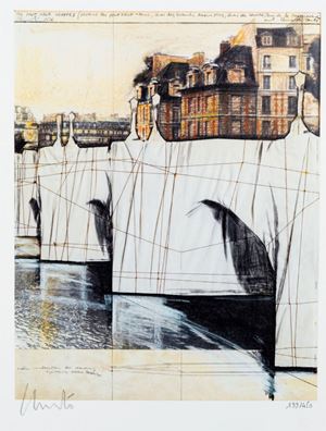 The pont neuf wrapped, Project for Paris, 1976
