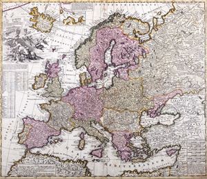 Friedrich Zurner, Peter  Schenk - Europae in Tabula Geographica delineatio