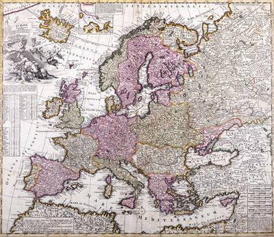Europae in Tabula Geographica Delineatio