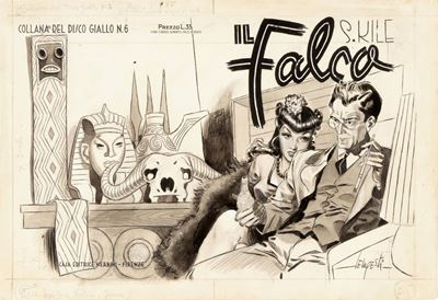 Il Falco - matita, china e acquerello su cartoncino