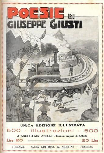 Giove Toppi - Copertina per 'Poesie di Giuseppe Giusti', 1924, matita, china e acquerello su cart...