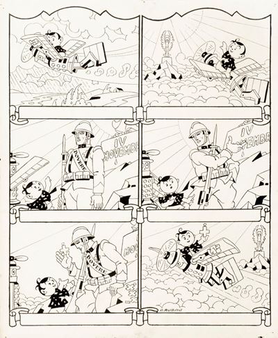 Lio Balilla (IV Novembre), matita e china su cartoncino, 1928