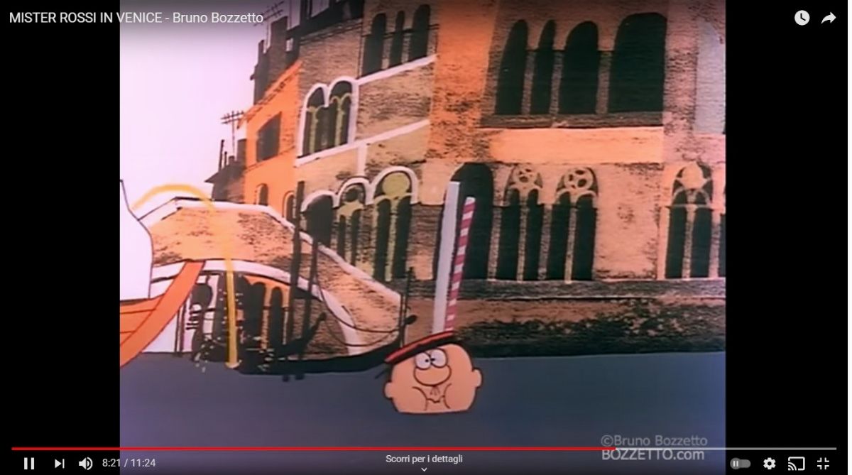 Studio Bozzetto - Bozzetto, Pinocchio a Venezia - tempera su cartoncino e su rodovetro
