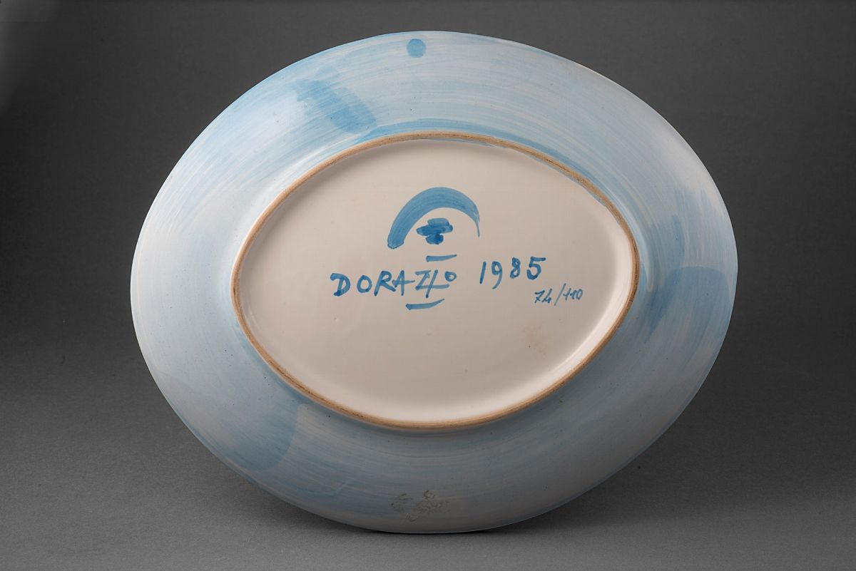 Piero Dorazio - Piatto in ceramica, 1985