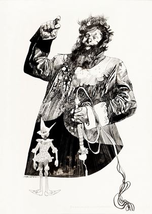 Pinocchio e Mangiafuoco