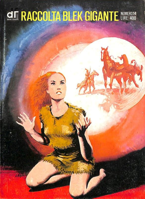Dino Busett - Bleck - Copertina per Grande Blek Gigante n. 14, tempera su cartone