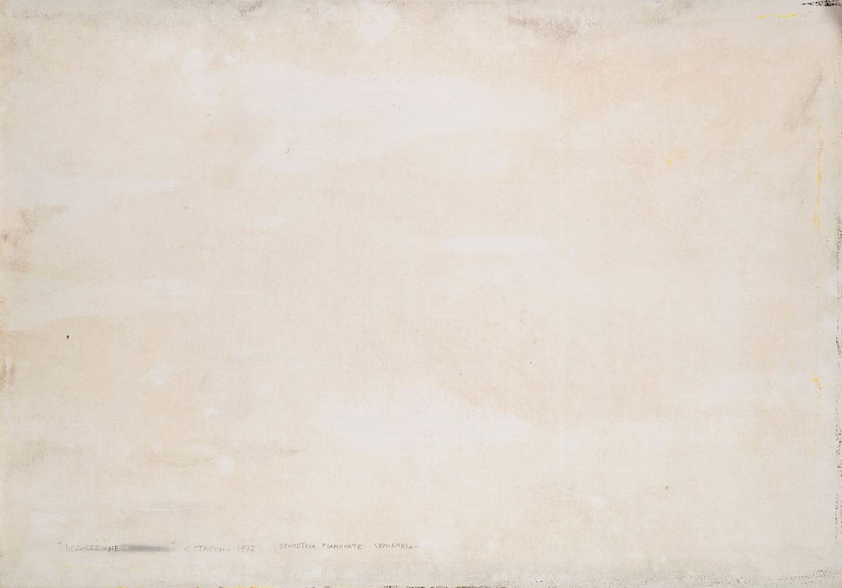 Cesare Tacchi - Decorazione, tecnica mista su carta