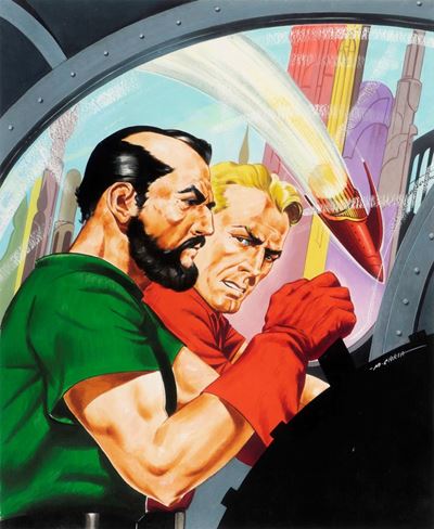 Flash Gordon - Ritorno trionfale, tempera su cartone