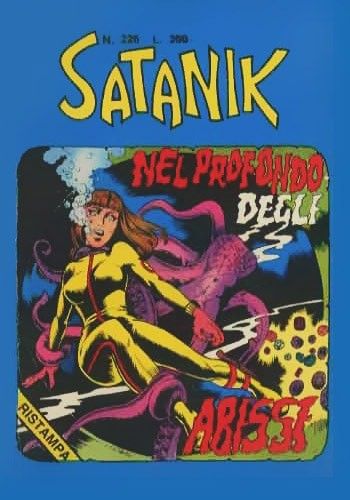 Luigi Corteggi - Satanik - Nel profondo degli abissi, matita e china su cartoncino