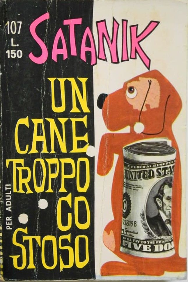 Luigi Corteggi - Un cane troppo costoso - Originale di copertina, tempera su cartone
