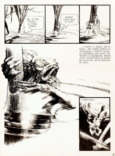 Storie di un altro evo - tavola originale per la rivista Il Mago, 1977