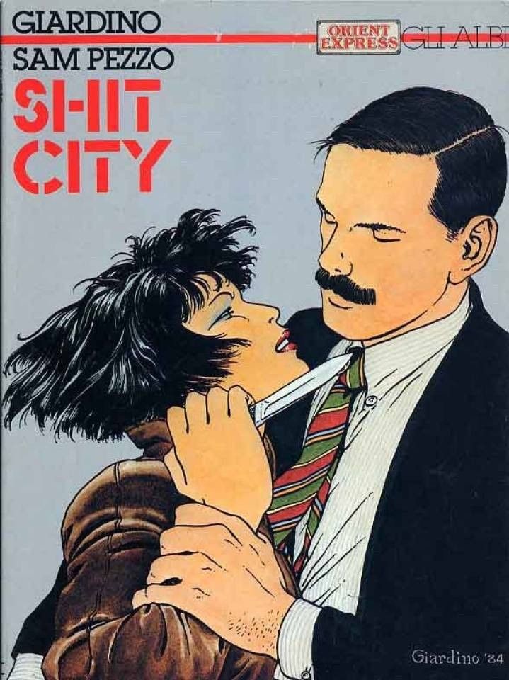 Vittorio Giardino - Shit City - matita, china e acquerello su cartoncino, 1984