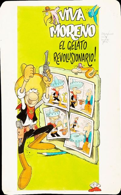 Cocco Bill: gelato Moreno, matita, china e ecoline su cartoncino, 1968