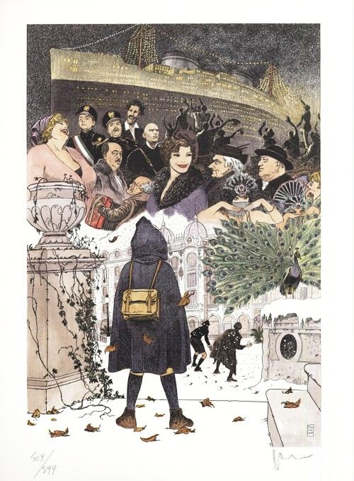 Milo Manara - Amarcord; matita e china su cartoncino, 70 x 100 cm, 2000
