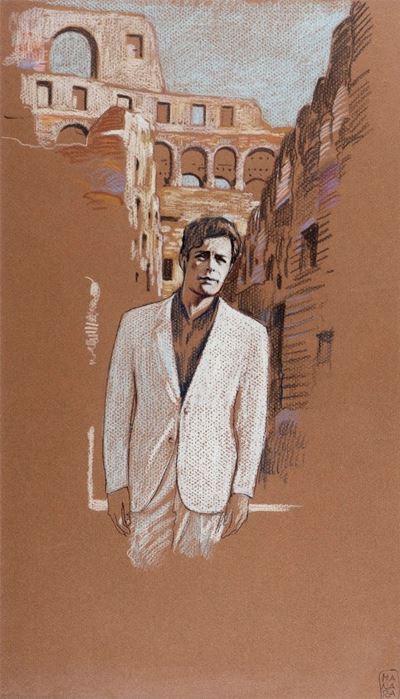 Illustrazione omaggio a Marcello Mastroianni
