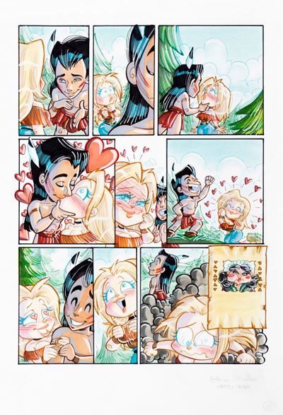 Crazy Tribe (tecnica mista su cartoncino)