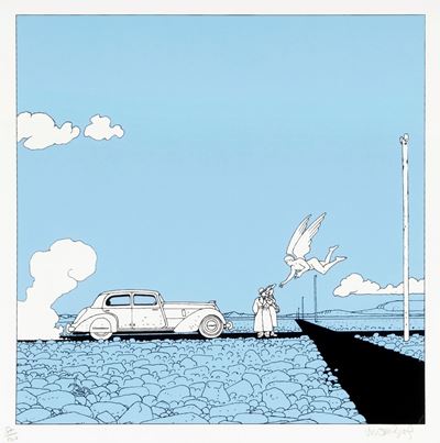 L'Ange, serigrafia su cartoncino