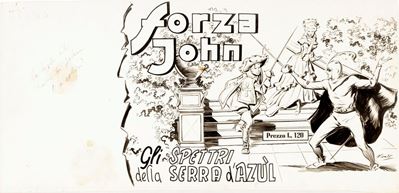Forza John - Gli spettri della serra d'Azùl, matita e china su cartoncino