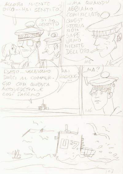 Gli scorpioni del deserto - Brise de Mer, matita su carta, 21 x 29,5 cm, 1992