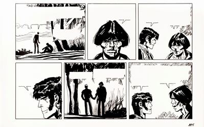 Hugo Pratt, Corto Maltese - Per colpa di un gabbiano, stampa su lucido, 1970