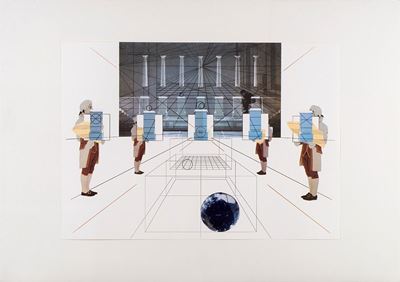 L'offerta musicale, cartoncino e collage su carta