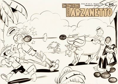 Tarzanetto - Matita e china su cartoncino