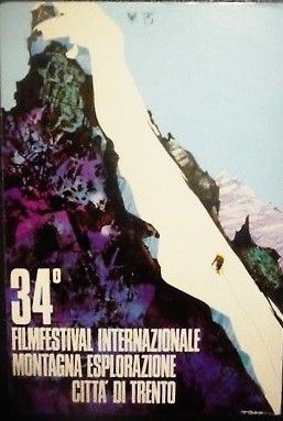 Sergio Toppi - Manifesto ufficiale per il Trento Film Festival della Montagna '86, tempera e acqu...
