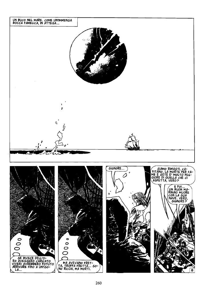 Enrique Breccia - Robin delle stelle - Un buco nel mare, matita e china su cartoncino