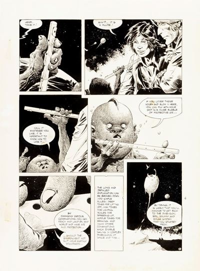 Robin delle stelle - Il flauto magico, matita e china su cartoncino