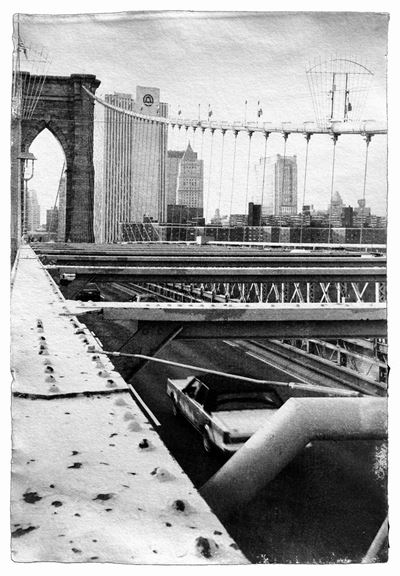 New York, Brooklin Bridge - Stampa ai sali d'argento su carta artigianale, 2019