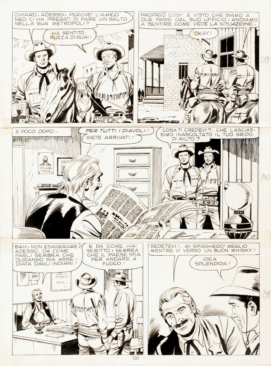 Guglielmo Letteri - Tex - Indian Agency 1982 | Original Comic Arts ...