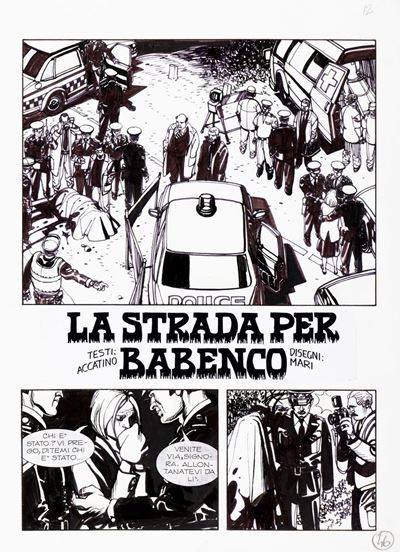 La strada per Babenco - matita e china su cartoncino