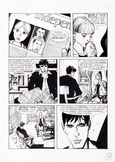 Dylan Dog - La strada per Babenco, matita e china su cartoncino