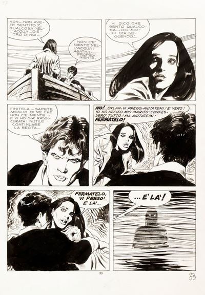 Dylan Dog - Il Club dell'Orrore, matita e china su cartoncino