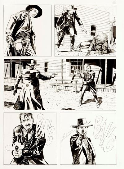 Tex - Doc!, matita e china su cartoncino