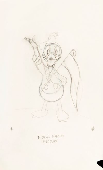 Hi, I'm Donald Duck, matita e pastello su carta
