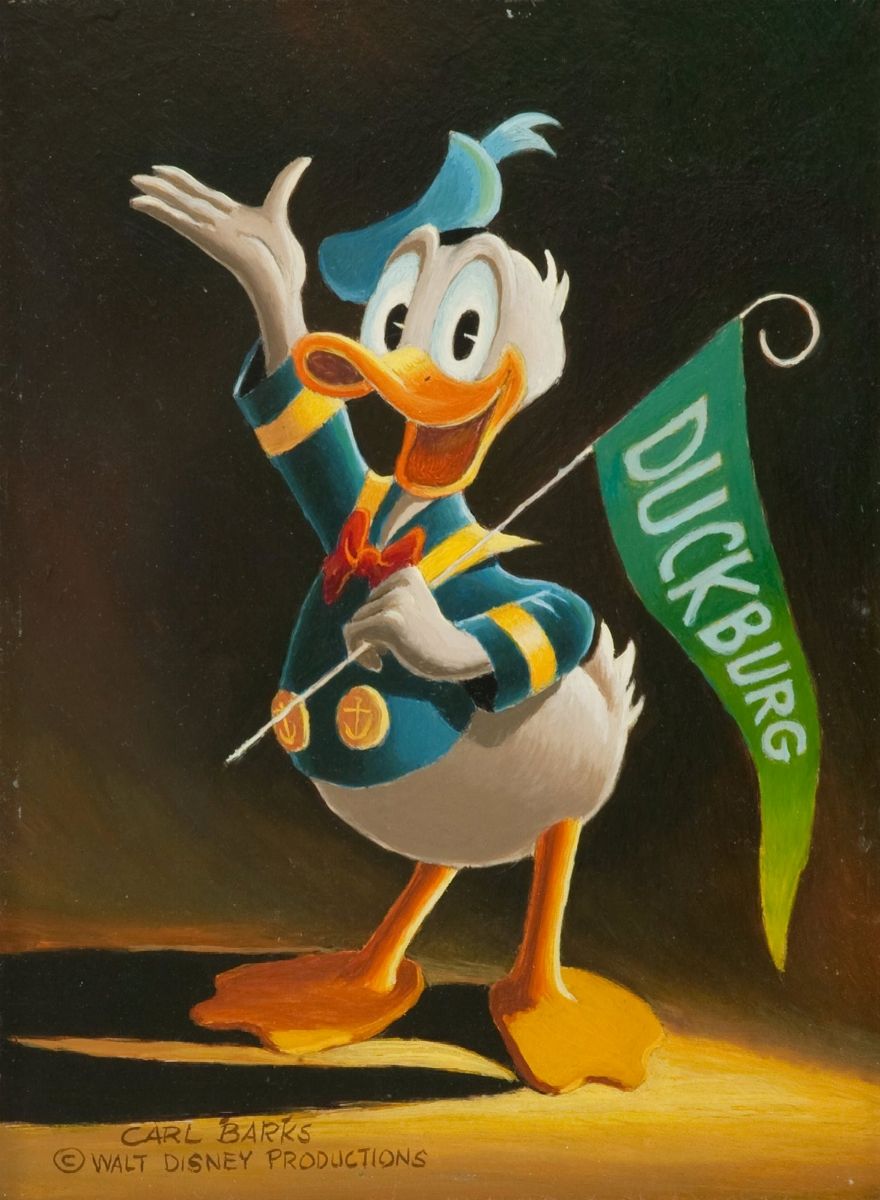 Carl Barks - Hi, I'm Donald Duck, matita e pastello su carta