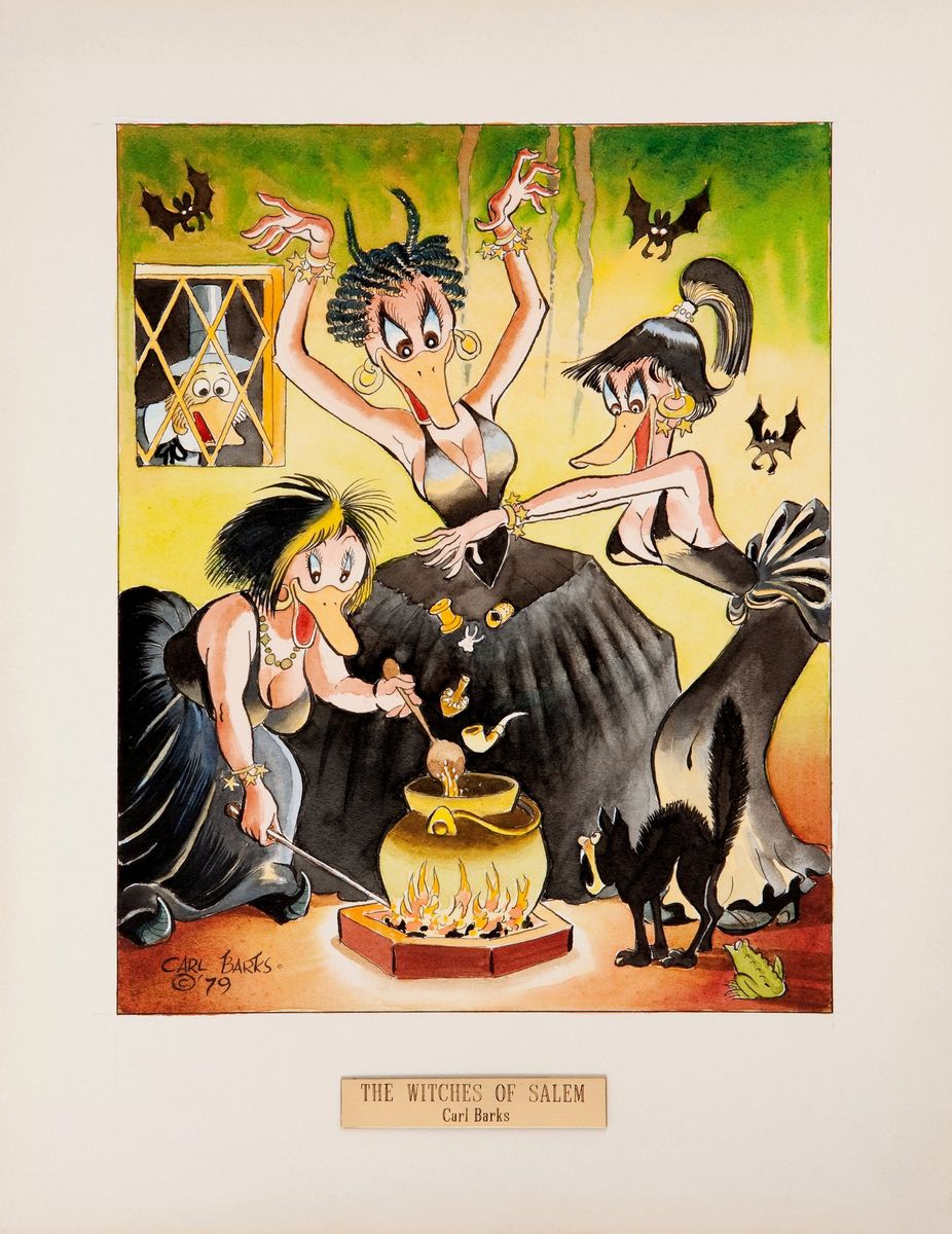 Carl Barks - The Witches of Salem, matita su carta, 1979