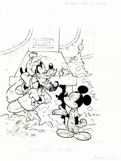 I Grandi Classici Disney n. 157, matita e china su cartoncino