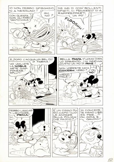 Topolino e il Bip Bip -15, matita e china su cartoncino